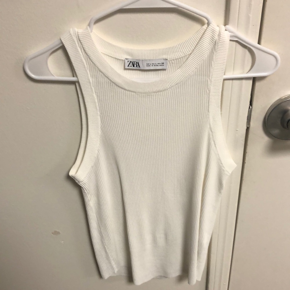 Zara white tank top